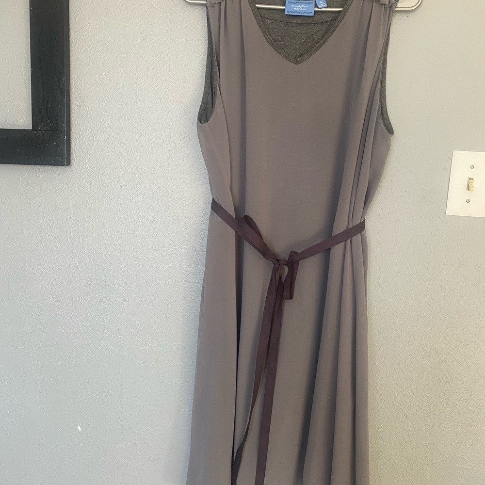 Simply Vera Vera Wang Charcoal Midi Dress with Belt